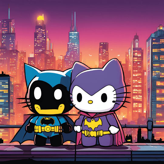 hello kitty and batman